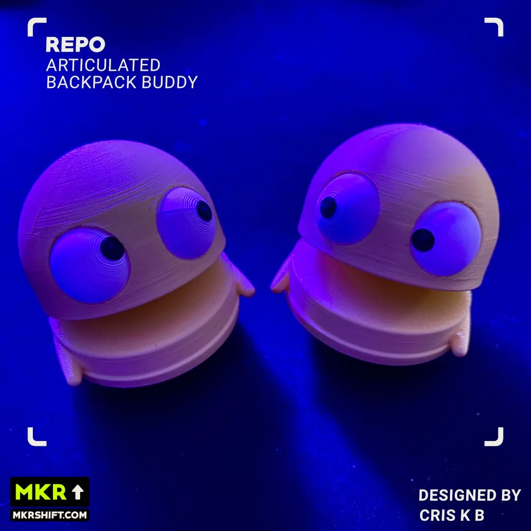 R.E.P.O (Articulated eyes and mouth) Backpack buddy / keycha