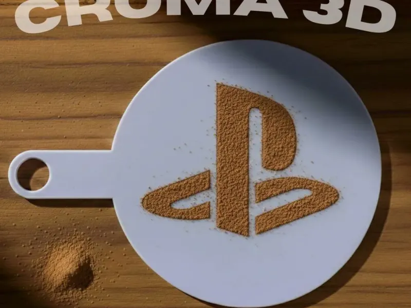 Playstation stencil - Coffee