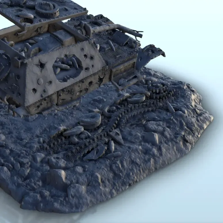 Ferdinand tank carcass - WW2 terrain diaroma