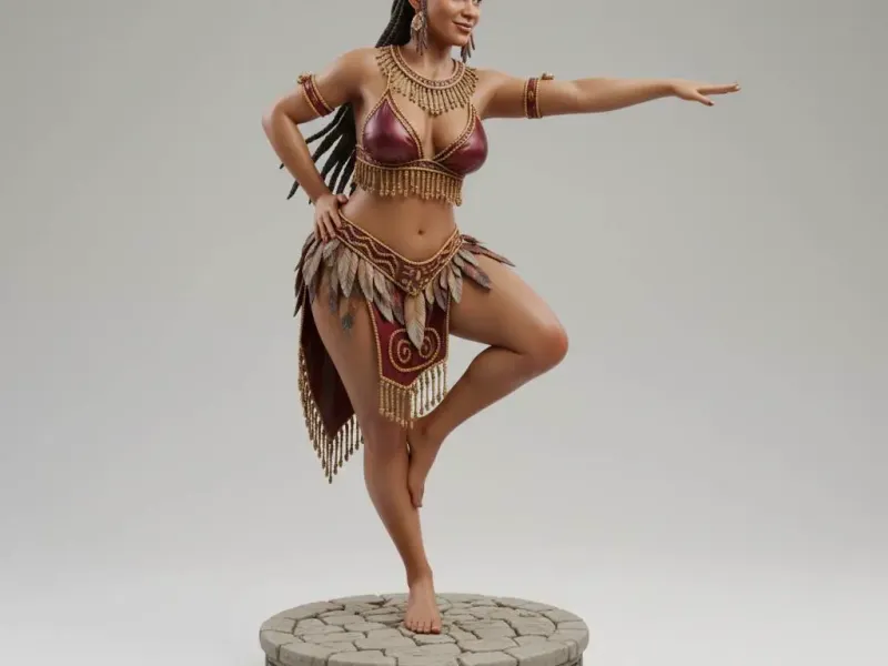 Sunfire Ritual Dancer – Tribal Grace Collectible Figurine