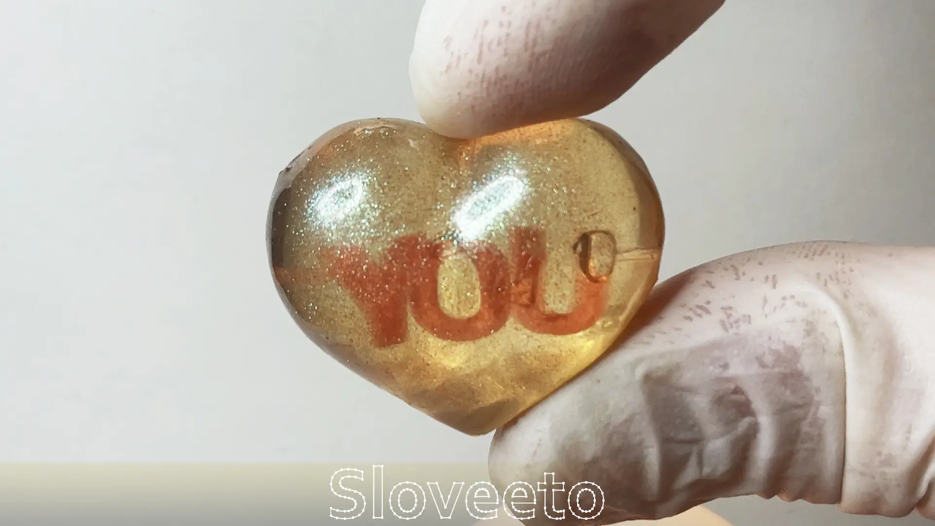 Love You Transparente Herz-Figur mit Innenbeschriftung