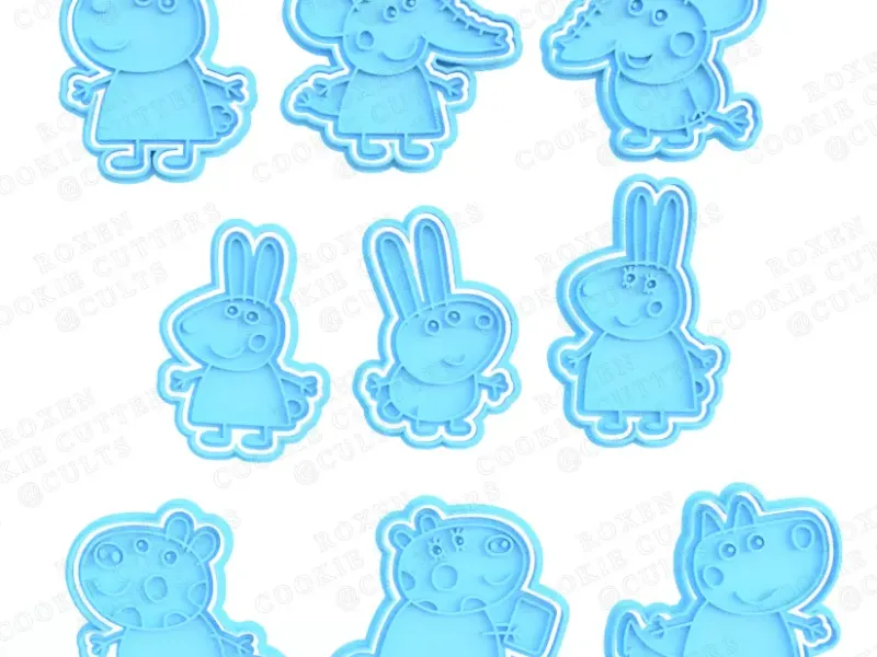 Set de 18 cortapastas Peppa Pig nº 2 de cuerpo entero