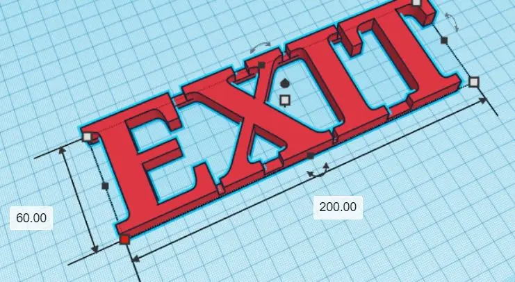 Segnale di uscita (200X60X10 mm)