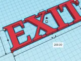 Exit Sign (200X60X10mm)-0