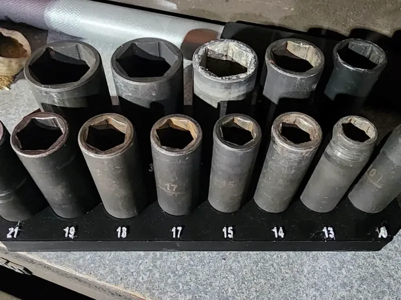 socket organizer for harbor freight metric impact set