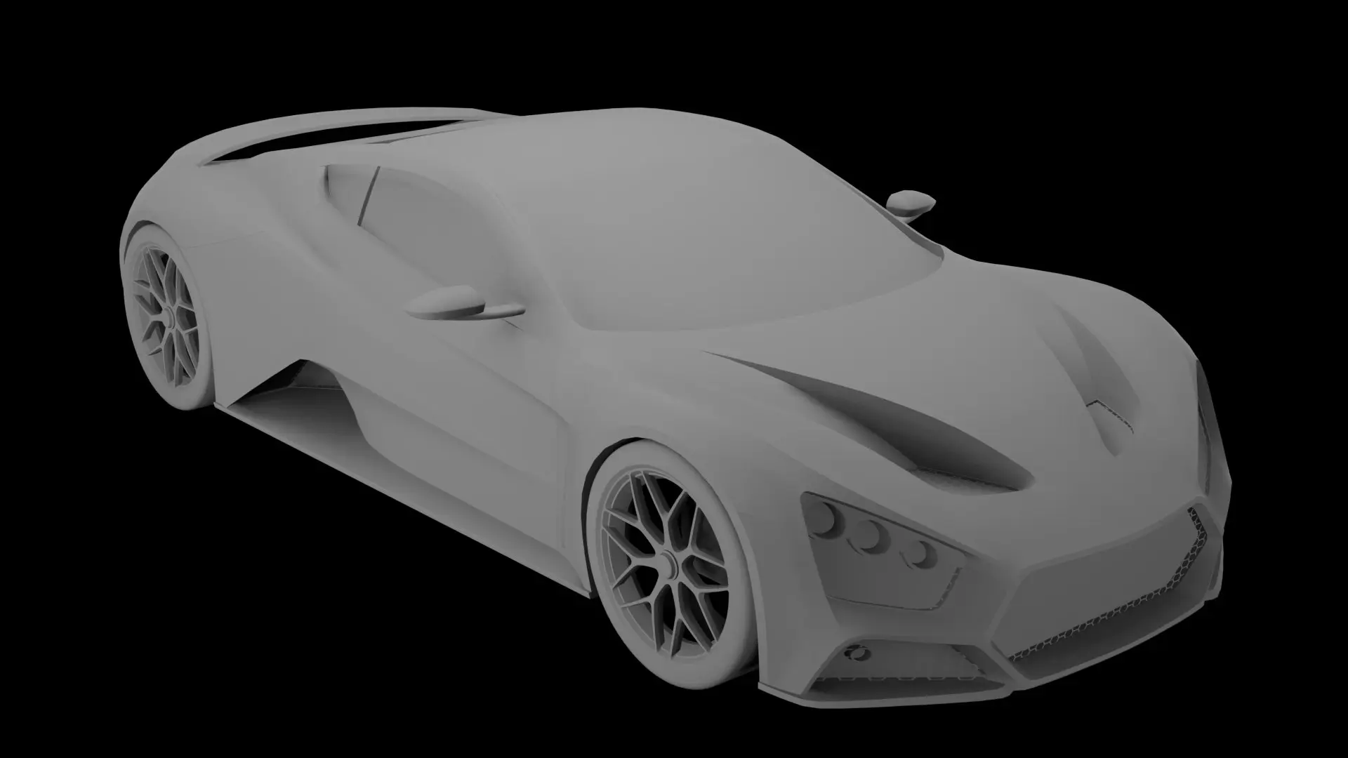 2009 Zenvo ST1 High Detail Realistic Rigged 3D Model
