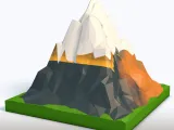 Low Poly Mountain Terrain – Stylized Mountain Landscape STL-2