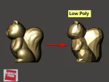 Low-Poly 3D Model - Squirrel 低面數-松鼠-1