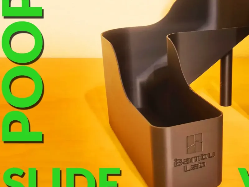 Bambu Poop Slide V2 (X1C, P1P, P1S, P2S)