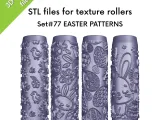 Easter Texture Rollers for clay, eggs, bunnies, chicks-0