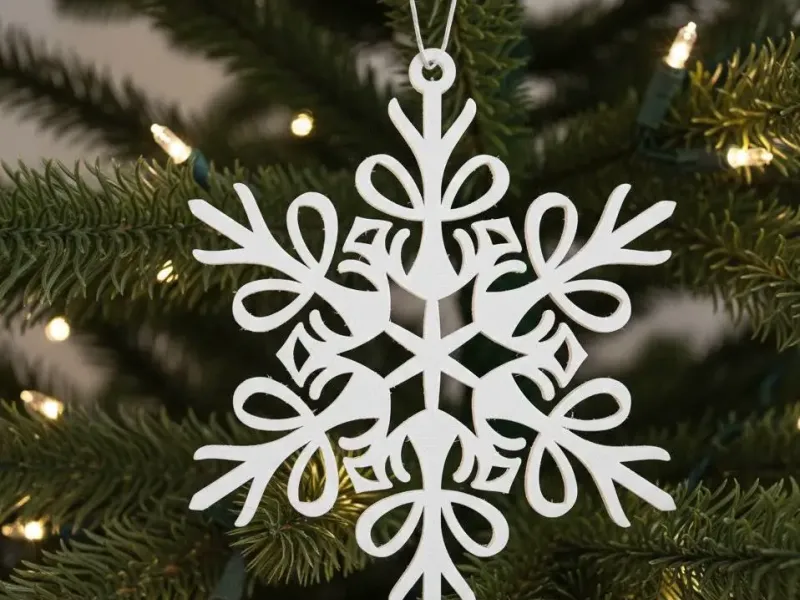 Realistic FDM Snowflake Ornament ❄️ Easy & Support-Free
