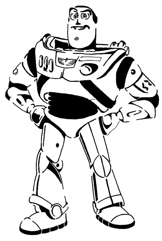 Buzz Lightyear stencil 3 3D models download Creality Cloud