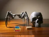 Cyberpunk Mecha Skull Lantern - Sci-Fi Desk & Wall Decor-3