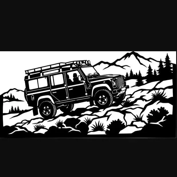 Landrover Defender D110 Wallart single color