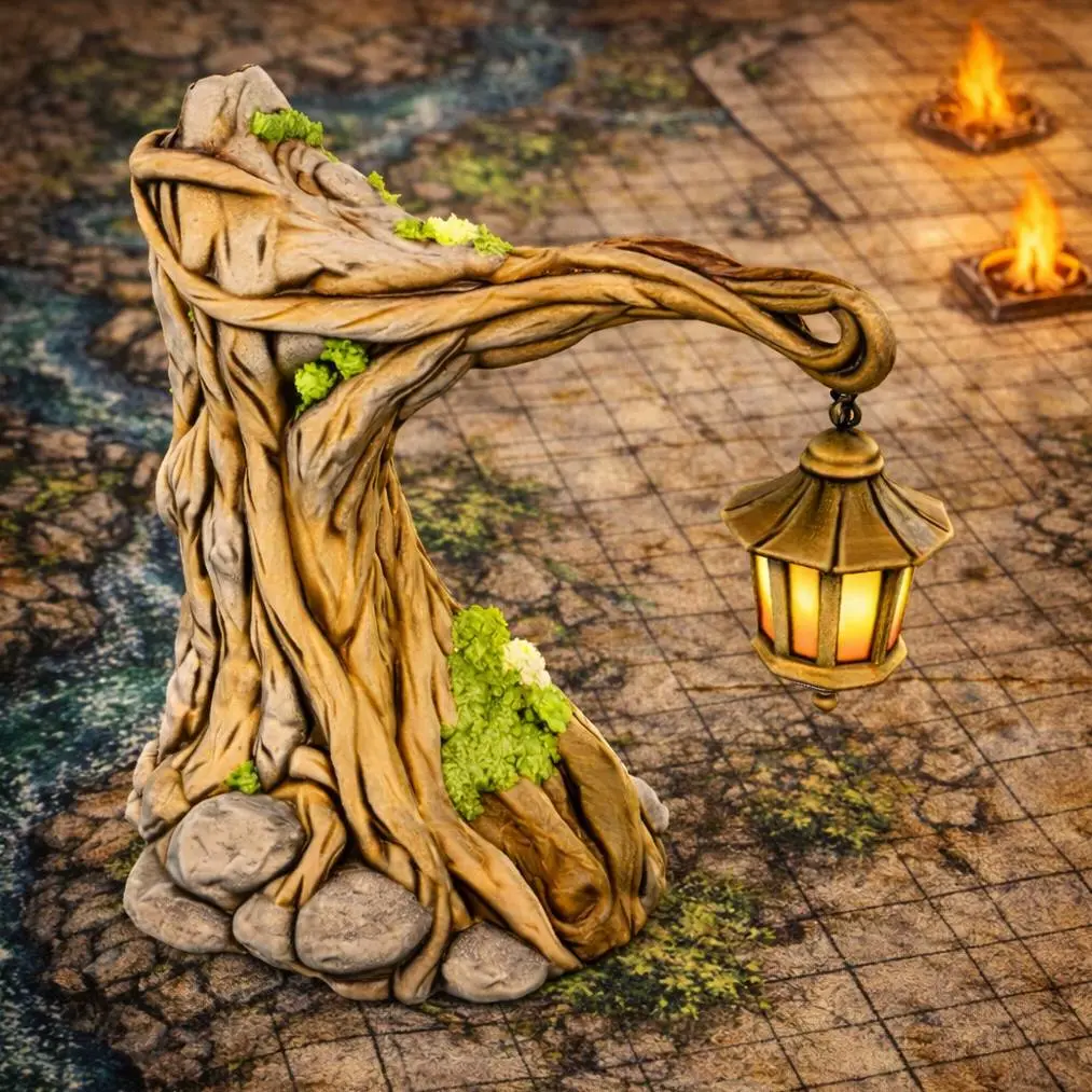 Enchanted Lantern Tree D&D tabletop miniature