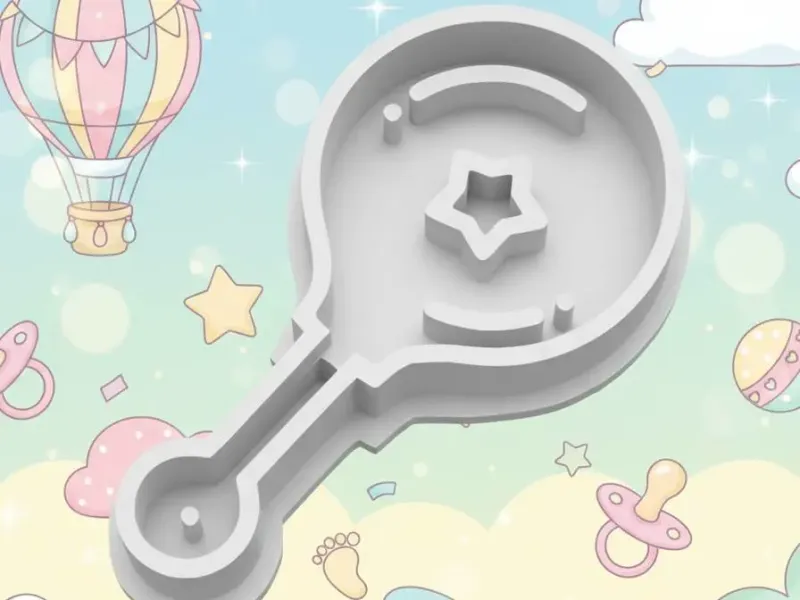 Sonajero Baby Shower Cookie Cutter