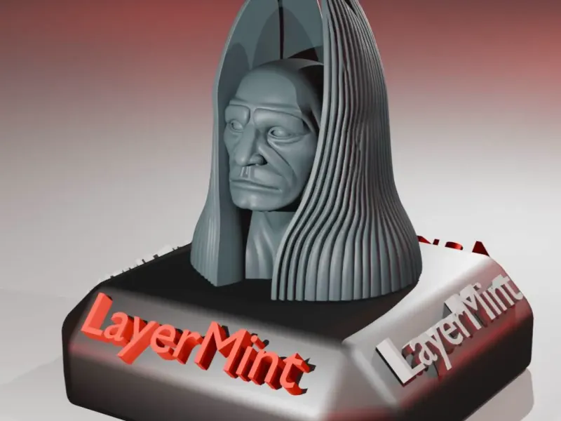 Tribal Chief Bust Sculpture – 3D Printable STL Model