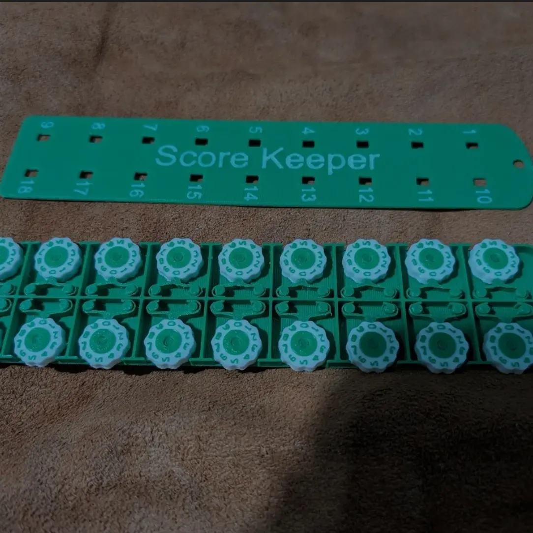 18 Hole Golf Score Card. 