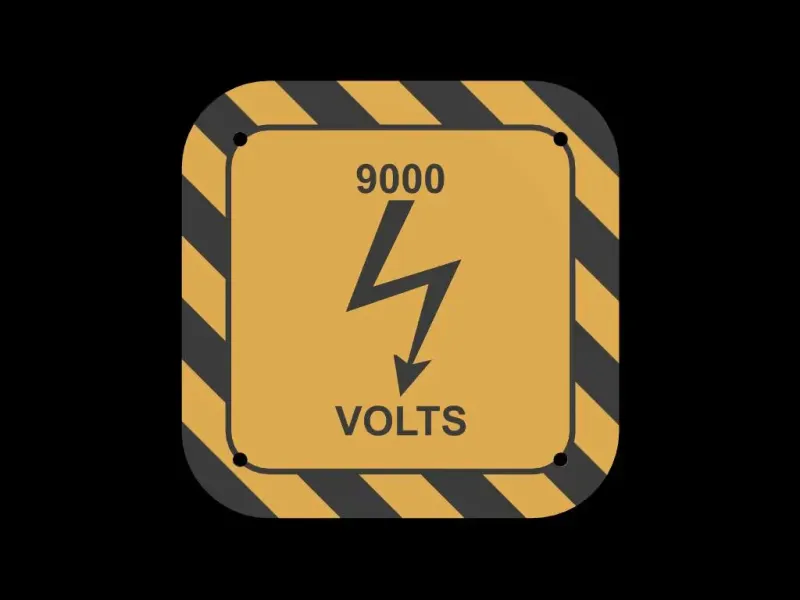 Avertissement clôture électrique
