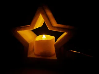 Christmas Star tealight candle holder