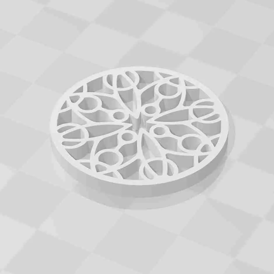 Ornamental shirt or blouse button - flower ornament