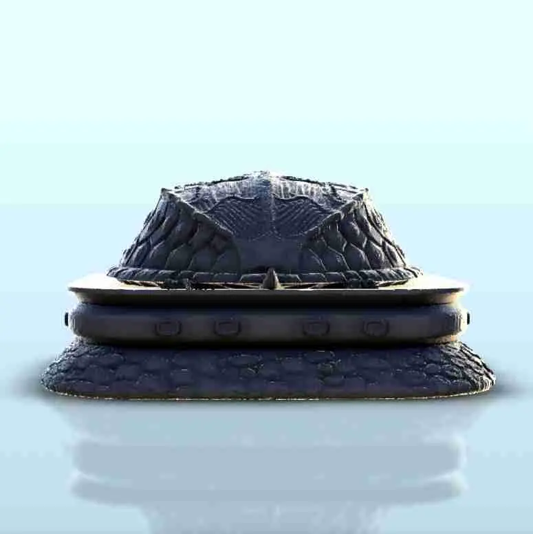 Statue einer Schildkröte auf geschnitztem Sockel 5 - Japan China Korea Vietna