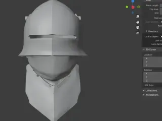 German Sallet Helmet with Bevor