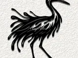 ink crane bird wall art home decor-0