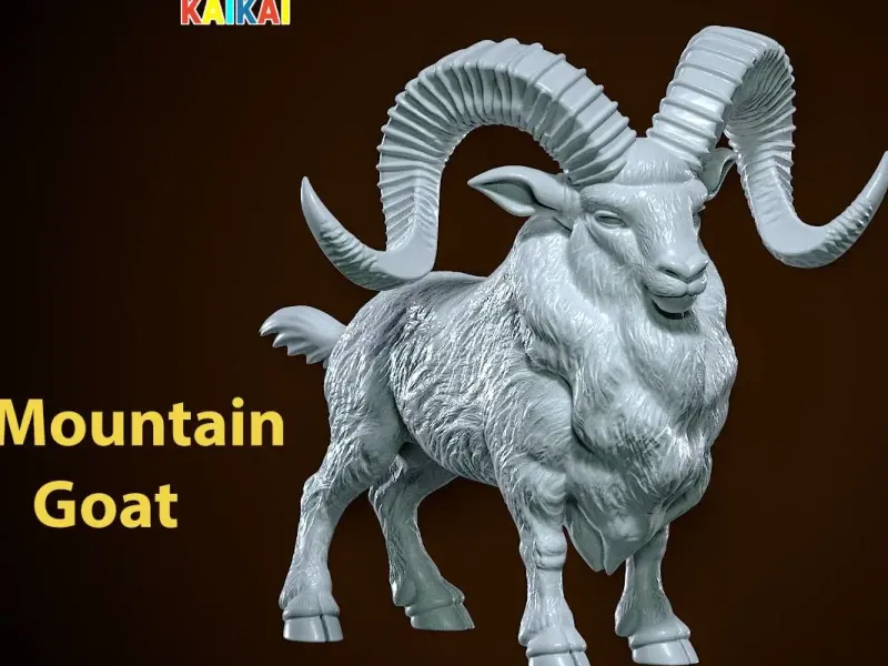 Goat - Longhorned mountain Goat model - 3D print