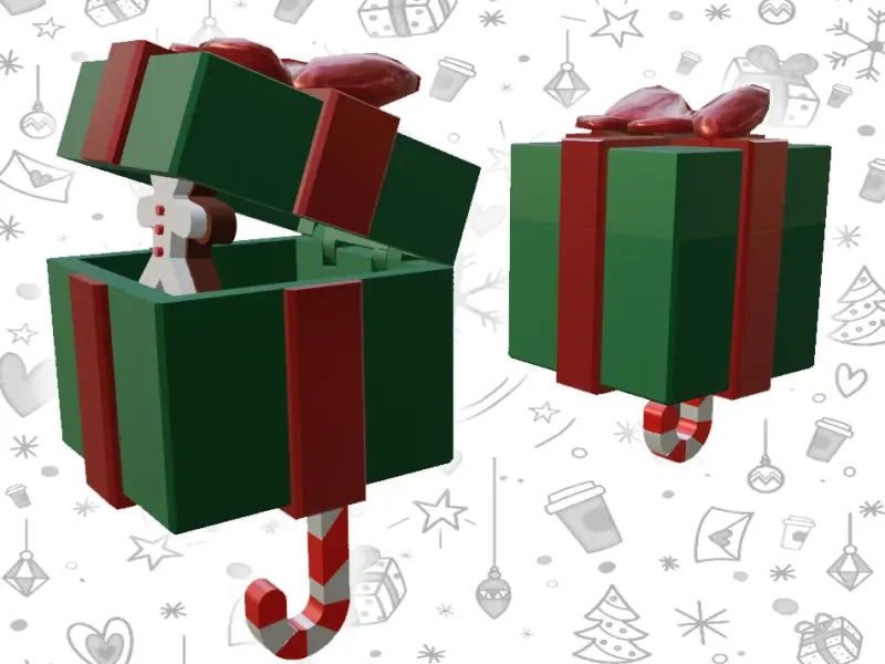X-Mas Hediye Kutusu Anahtarlık
