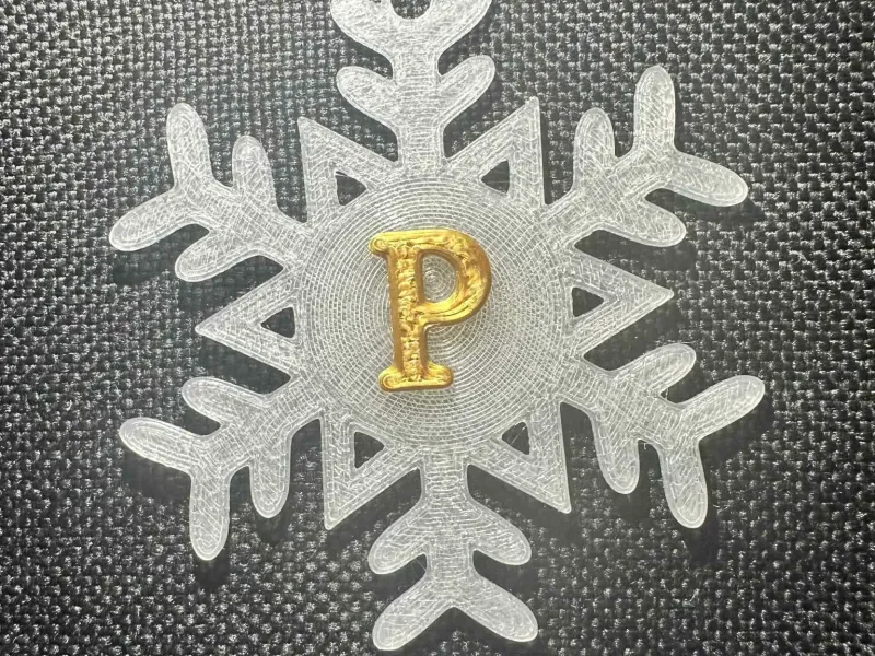 P – Snowflake Alphabet Letter P Festive Christmas Decoration