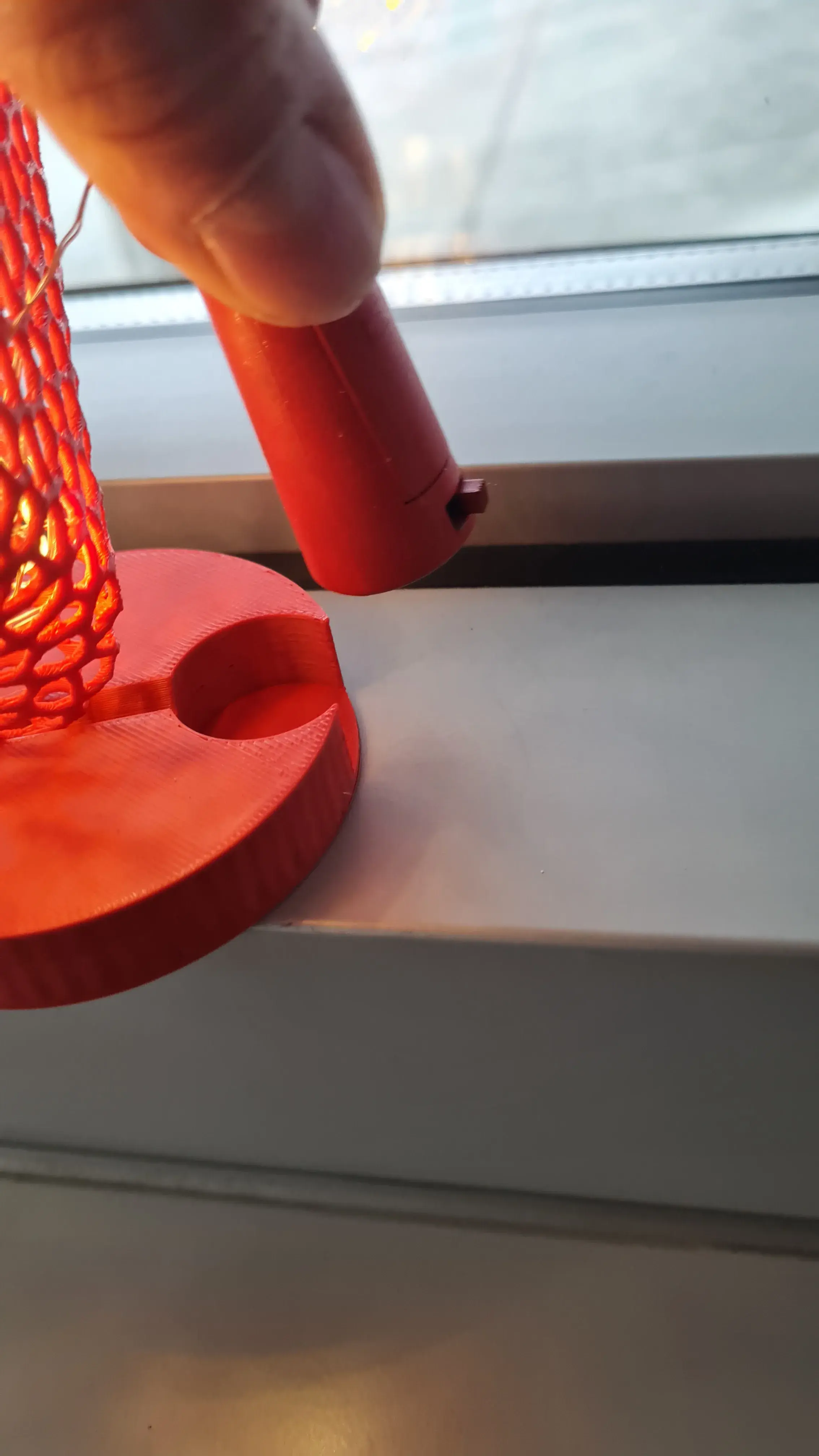 Corazón lampara voronoi con base
