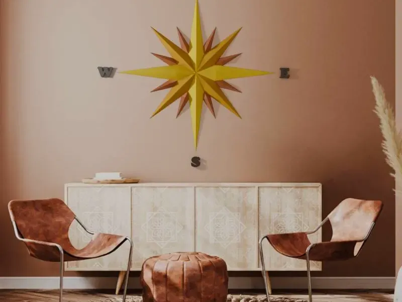 Compass rose - Multipart wall design