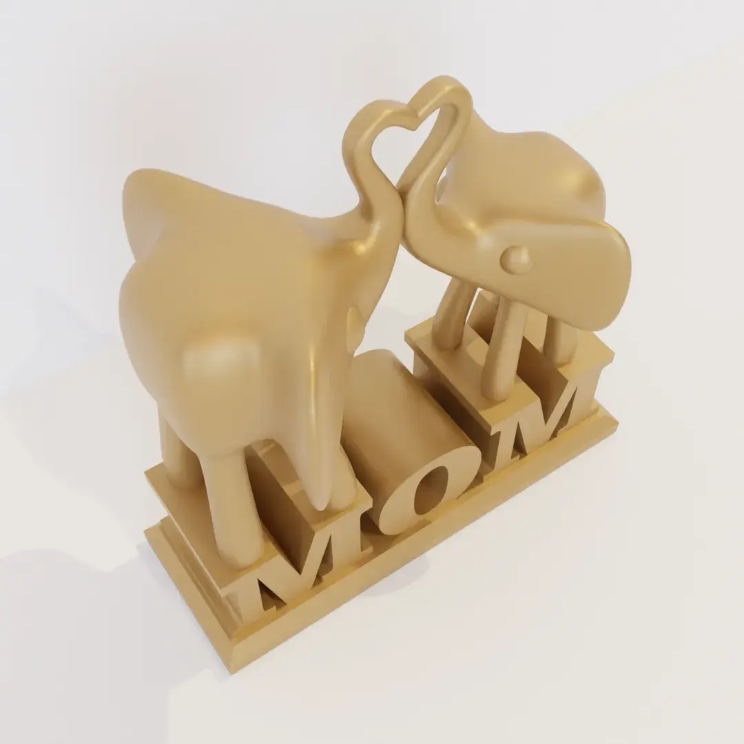 mother and son elephants