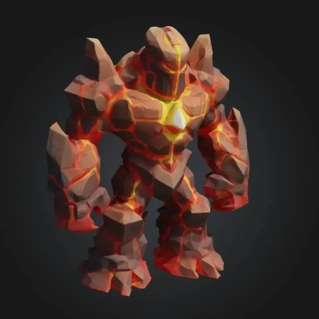 Molten Guardian DnD miniature