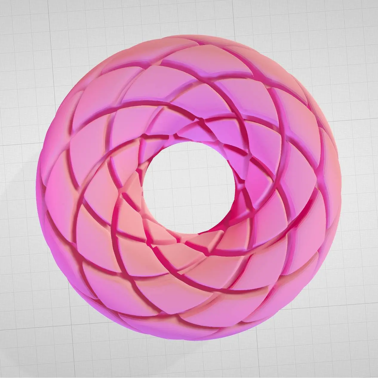 Aether Spiral Torus | Rodin Coil Torus STL File 139mm x 48mm