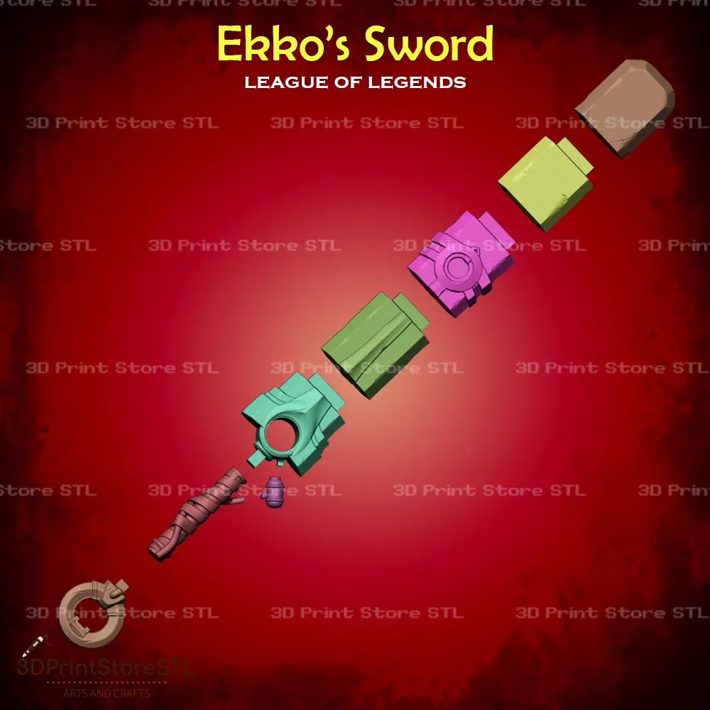 Ekko Sword Cosplay League of Legends - STL File