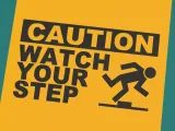 Caution watch your step sign-0