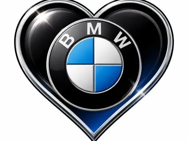 BMW logo in heart