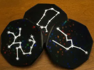 Coaster Set - Constellations with Insertable Background