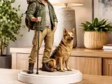 3D STL Statue Man with Dog | Printable Sculpture | 3D Print-0