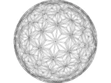 Wireframe Shape Geometric Star Pattern Ball-3