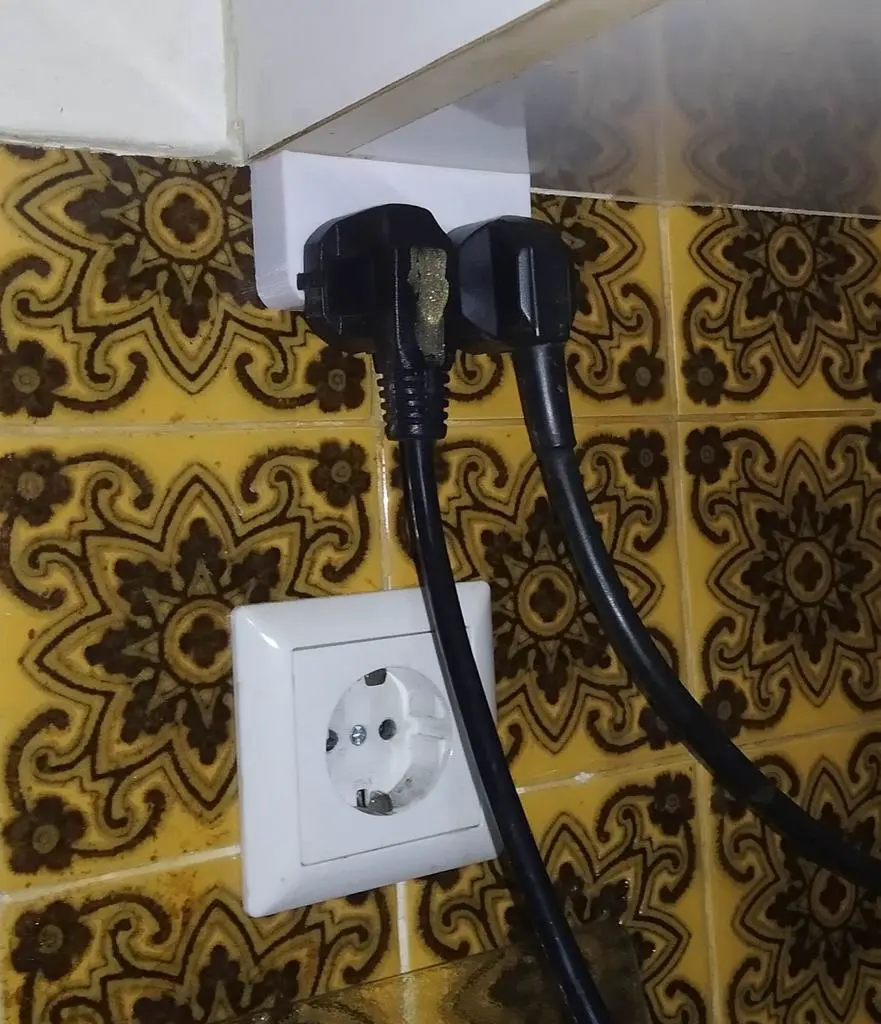 schuko stecker-garage - cable organizer -eu plug  1x  2x  3x