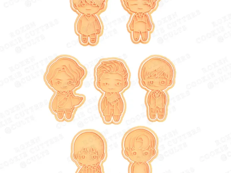 TinyTan BTS BT21 cookie cutter set of 7