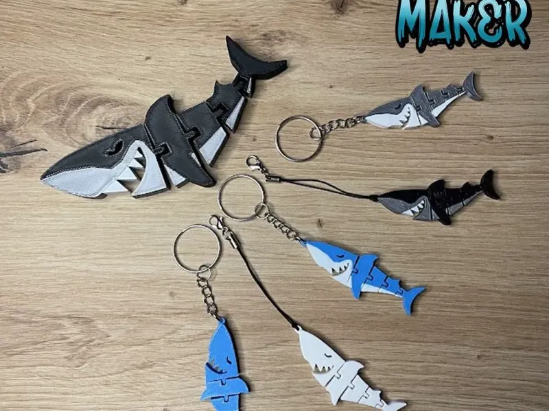 Flexi Shark - Shark keychain