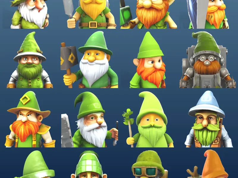 Garden Gnome Character Collection: Premium 3D Print-Ready