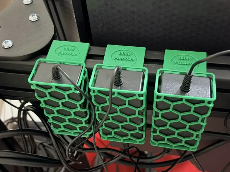 Monitor power supply holder for gaming rig / profile