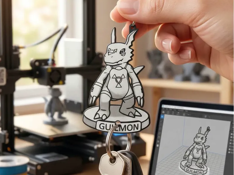 LLavero de Digimon - Guilmon