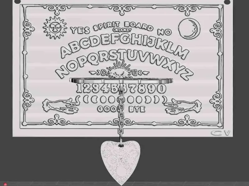 OUIJA BOARD SHELF crystal and pendant holder