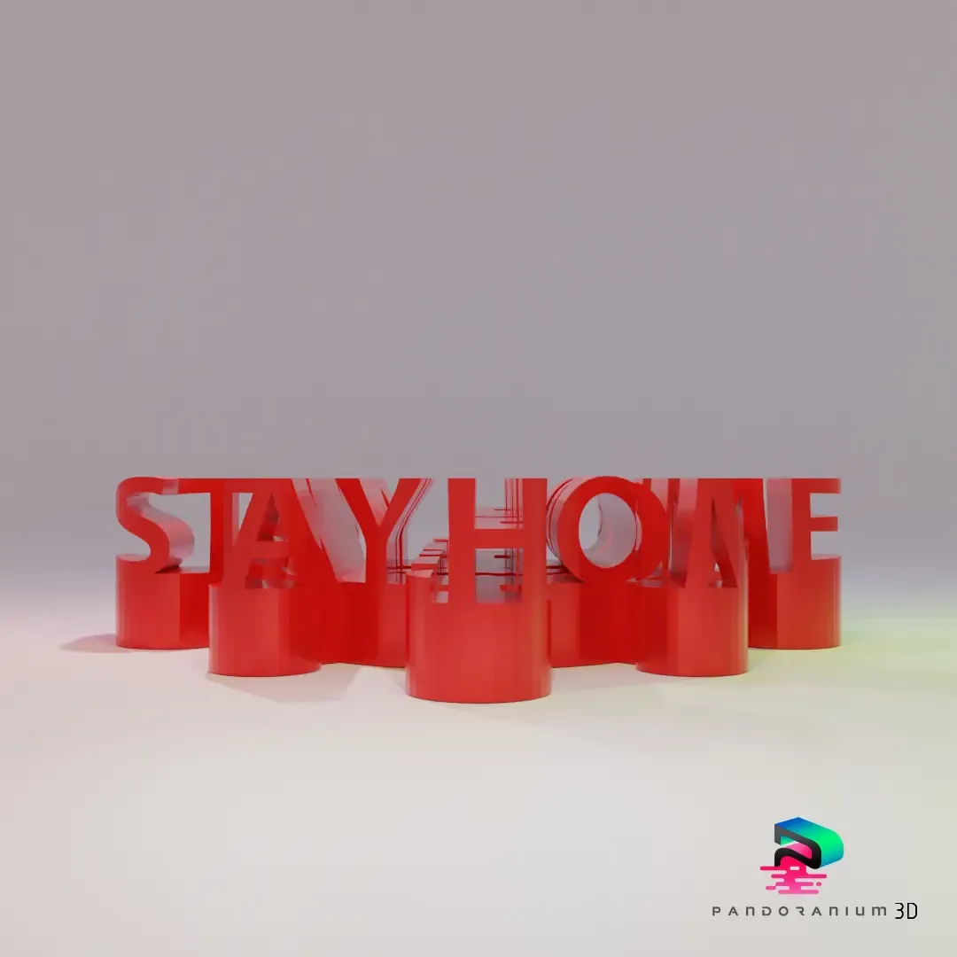 3D WORD SHAPE - STAY HOME